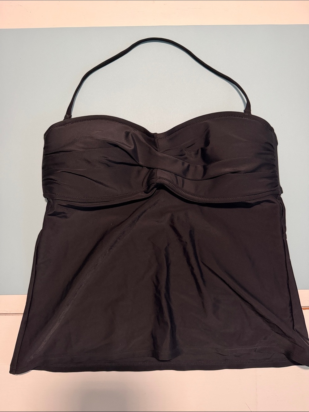 J.Crew Black Bandeau Tankini Swim Top Size Small Excellent Condition Women’s